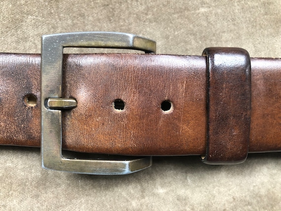 60s 70s Thick Wide Brown Smooth Soft Heavy Duty Steerhide  display picture 1