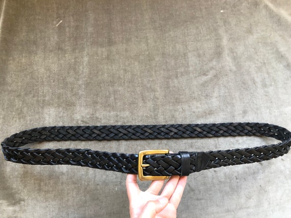 90s Chunky Braided Leather Belt
