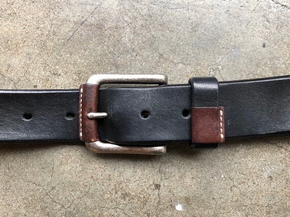 90s Johnston & Murphy Thick Black Leather Heavy Duty Belt - Etsy