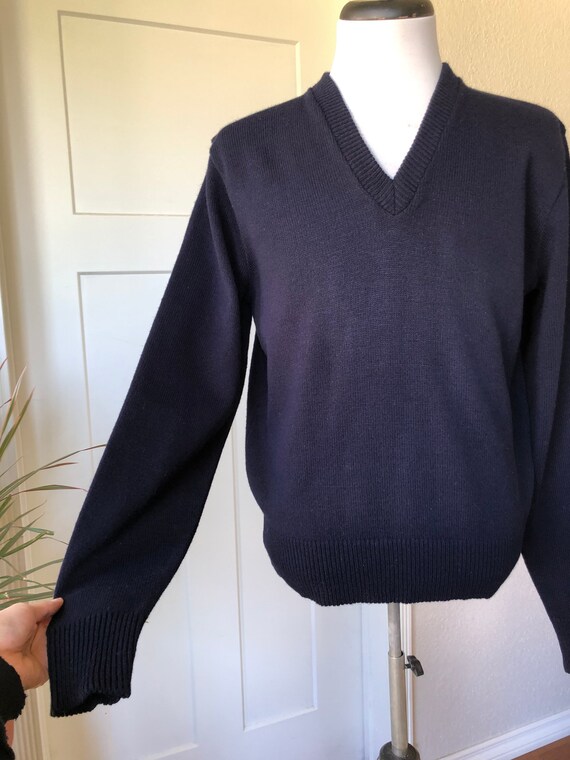 1970s 80s San Francisco Knitting Mills Dark Navy Blue… Gem