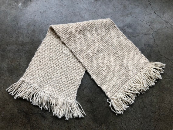 Vintage Handmade Cream Ivory Hand Knit Knitted Wo… - image 2