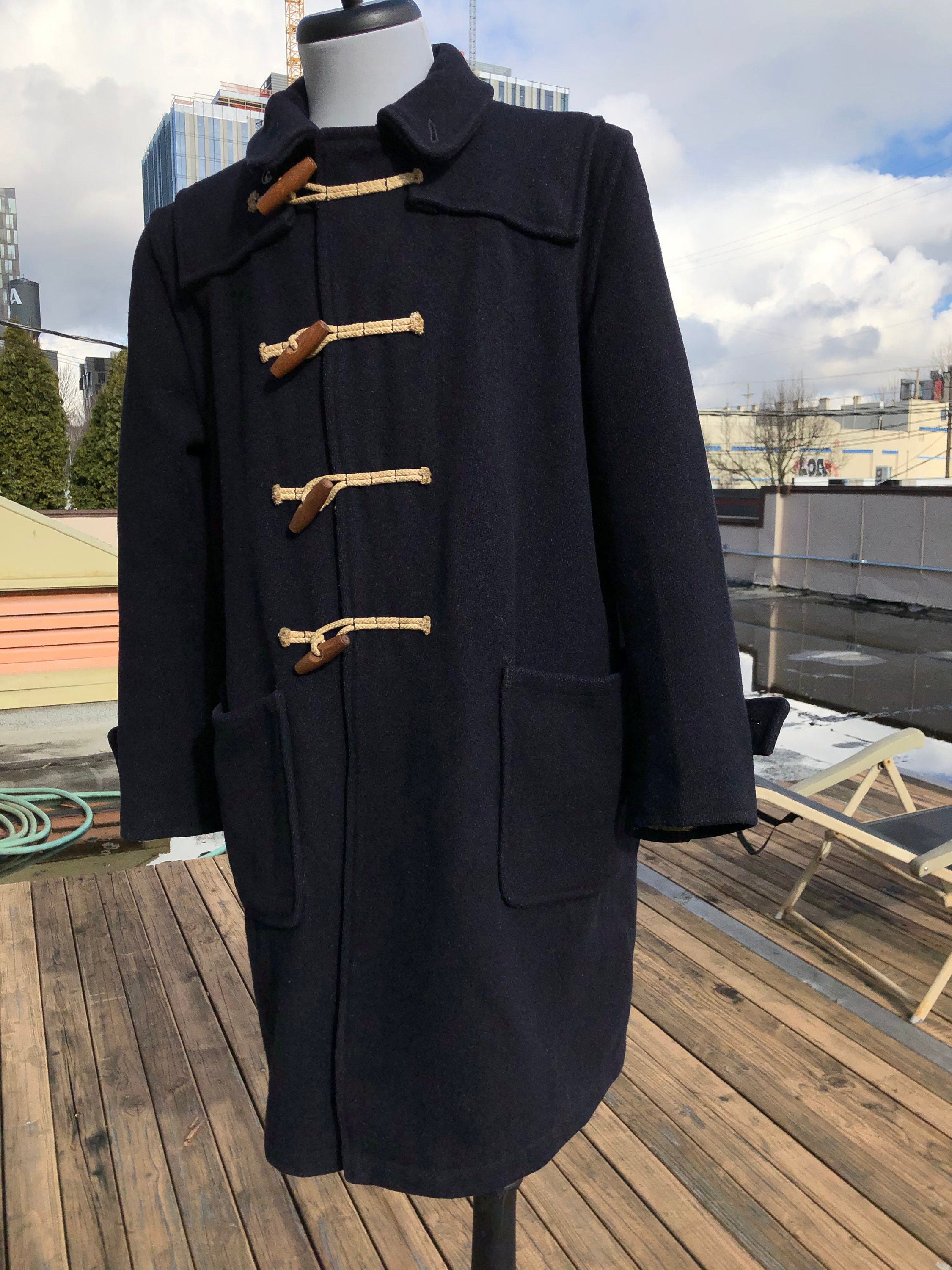 ジャケット・アウター 1950's Vintage  Navy Duffle Coat 1950s Lodenfrey Navy Blue Duffle Coat With Wooden Toggle