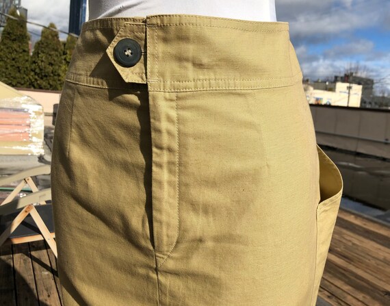 Khaki pencil skirt etsy top