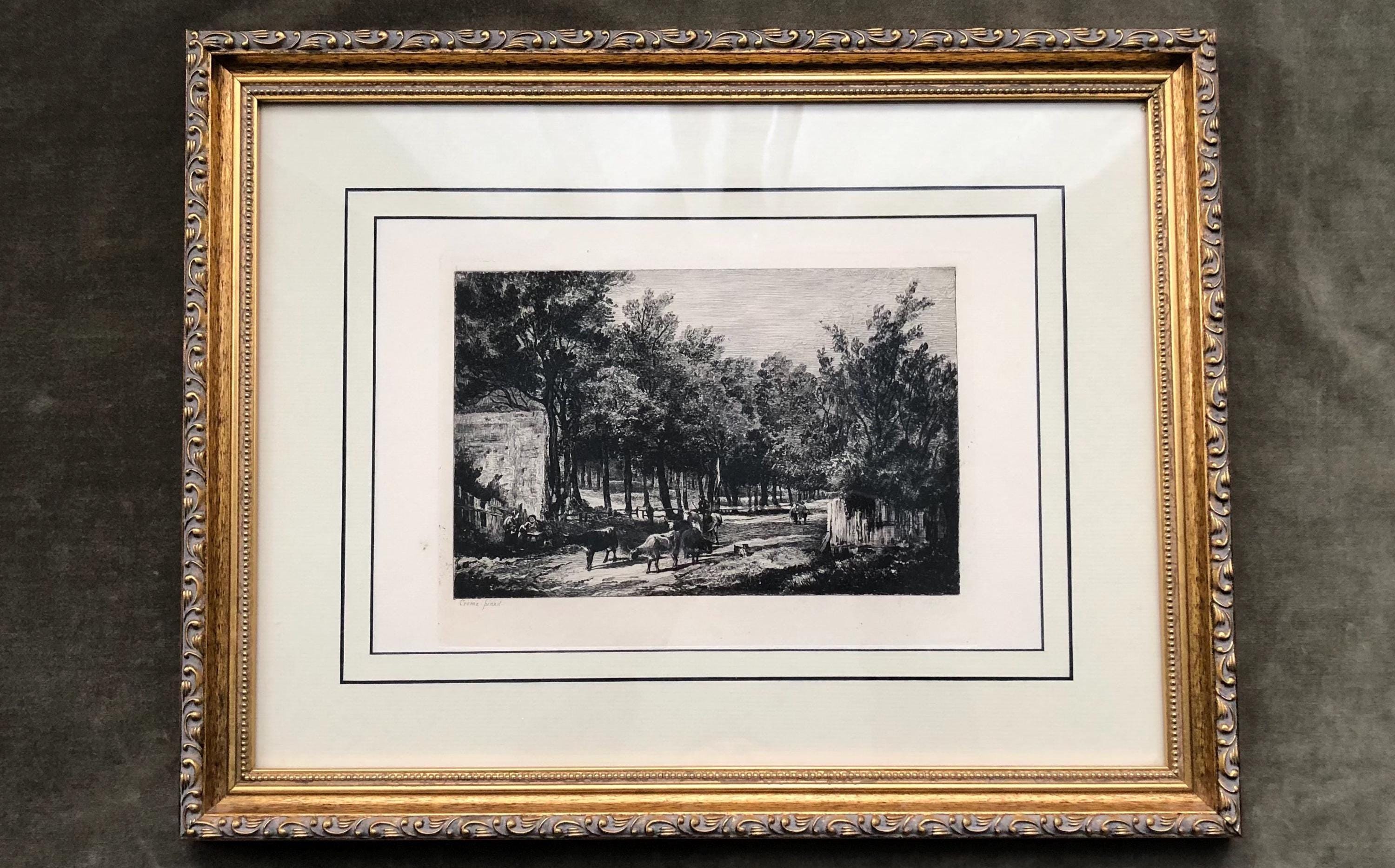 Antique Etching England Cottage - Etsy