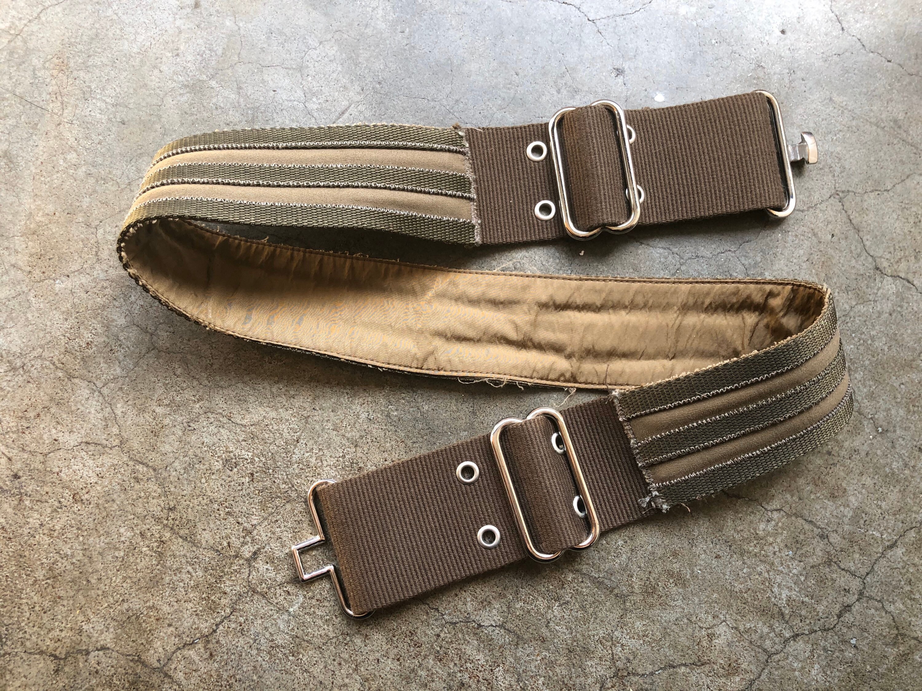 90s Olive Army Green Heavy Duty Belt Parachute Ribbon Grommet Etsy UK