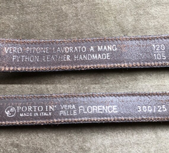 90s Genuine Snakeskin Patchwork Lapis Lazuli Blue… - image 9