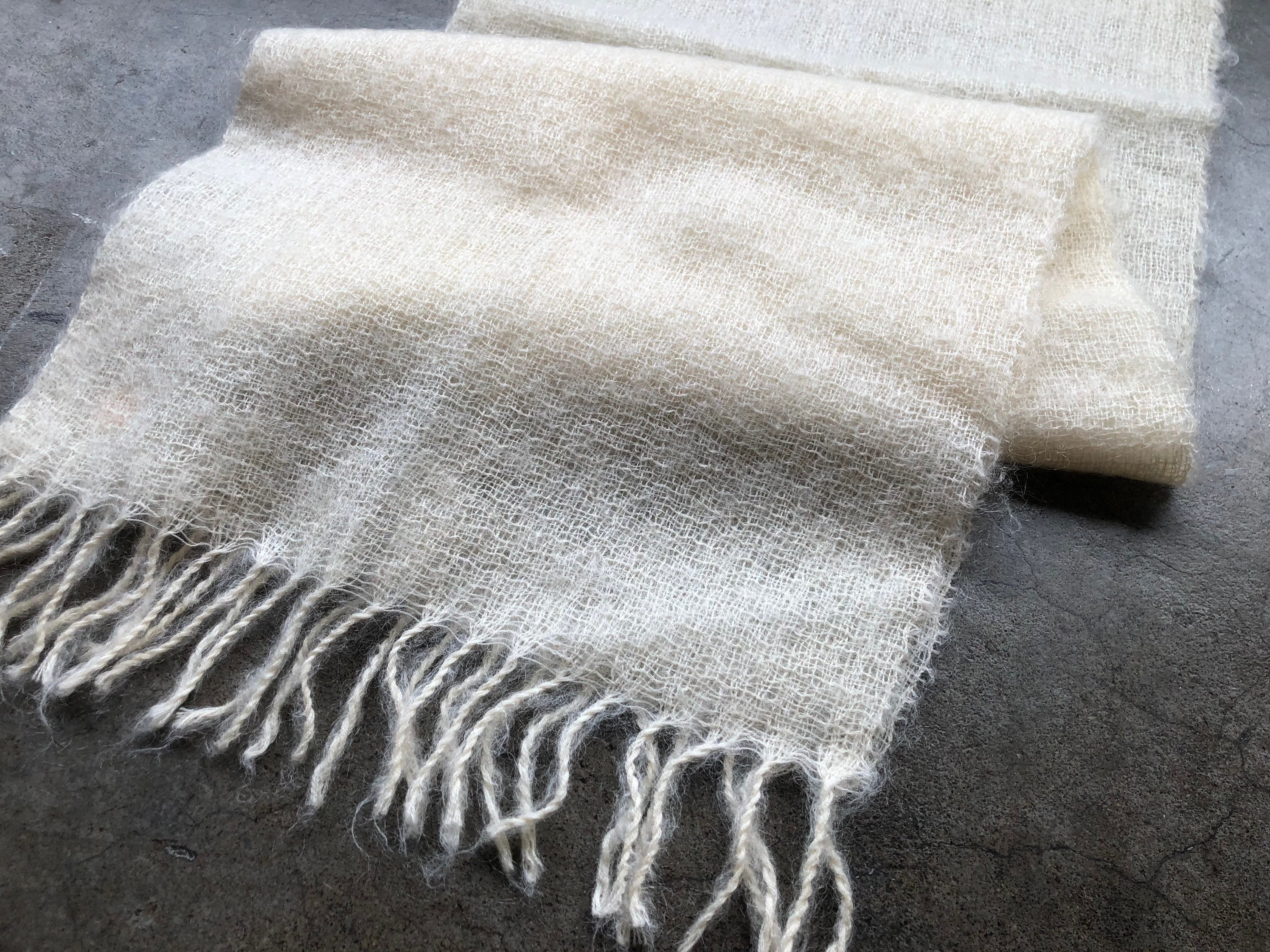 Mohair Sheer Woven Light Fuzzy Vintage Muffler Scarf Glentex Mohair Sheer Woven Light Fuzzy Vintage Muffler Scarf Glentex