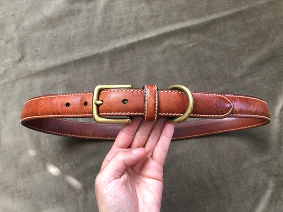 Tommy Hilfiger 90s Honey Brown Leather Heavy Duty Solid  display picture 1