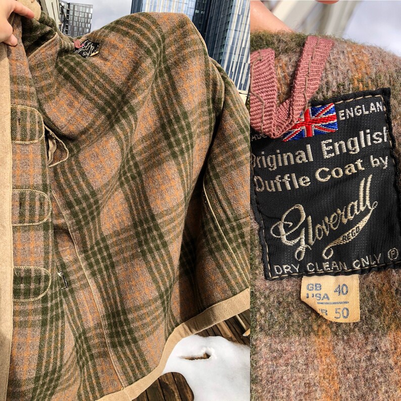 Vintage Mens Gloverall Wool Mackintosh Duffle Overcoat Horn | Etsy