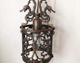 1920s 1930s Antique Virden Tudor Dog Head Gothic Spanish Revival