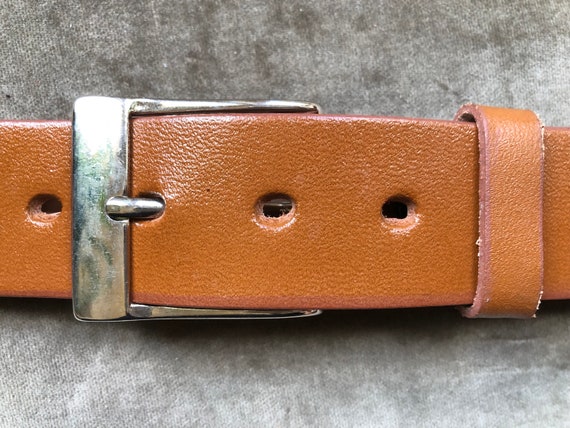 Cinturones Madflour Thick Brown Leather Heavy Duty Peanut Butter Tan Silver Buckle Belt Vintage M L 38 39 40 Waist Western Chunky Mexico