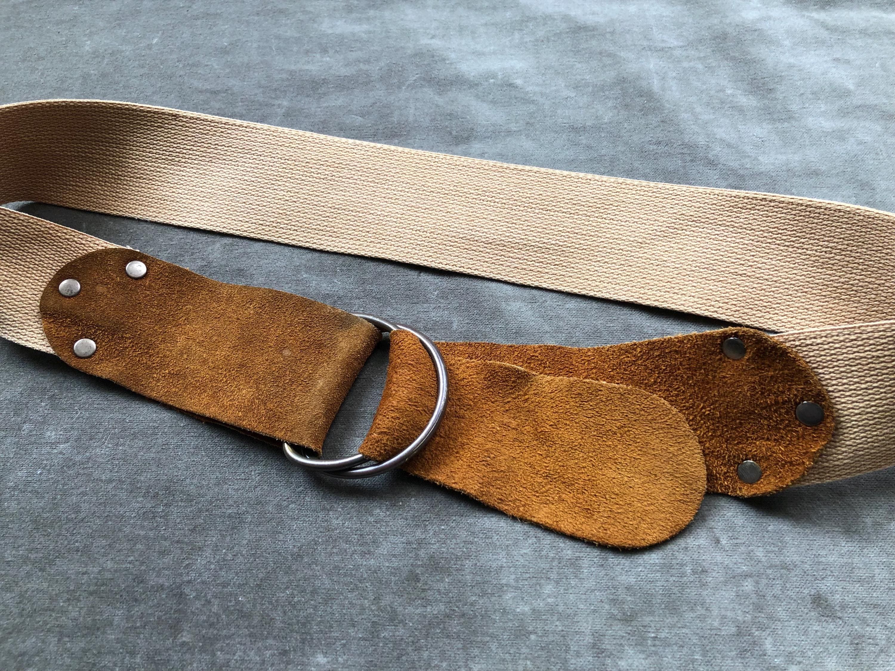 70s 60s Soft Brown Suede Leather Adjustable Fashion Belt Sash