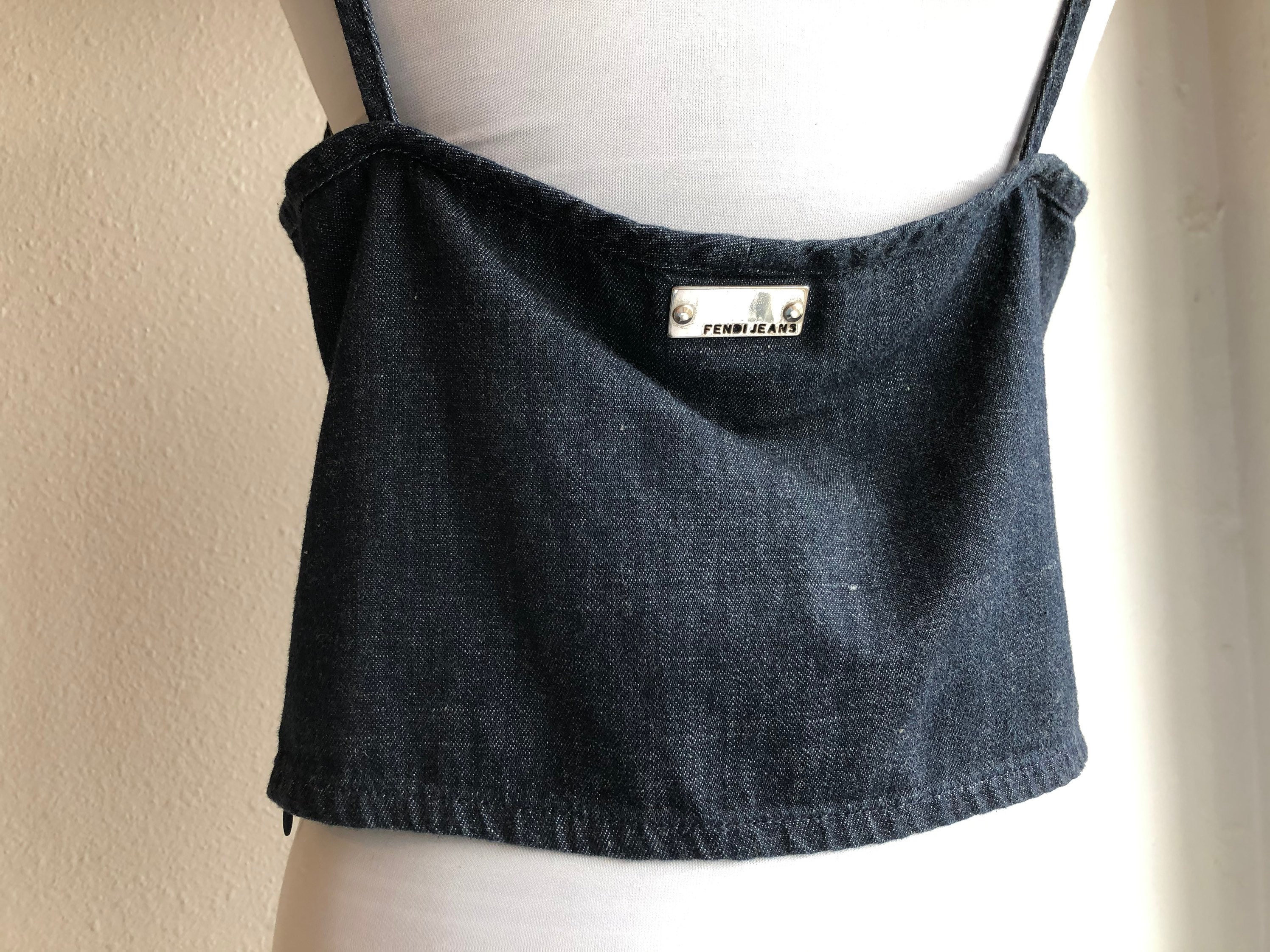 新品　90s FENDI JEANS タンクトップ　ノースリーブ　ヴィンテージ 新品 90s FENDI JEANS タンクトップ ノースリーブ ヴィンテージ