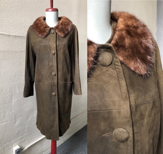 未使用 RRL 1960S VINTAGE SUEDE-TRIM COAT Vintage French 60's 100% Lined Suede Jacket Blazer M/L