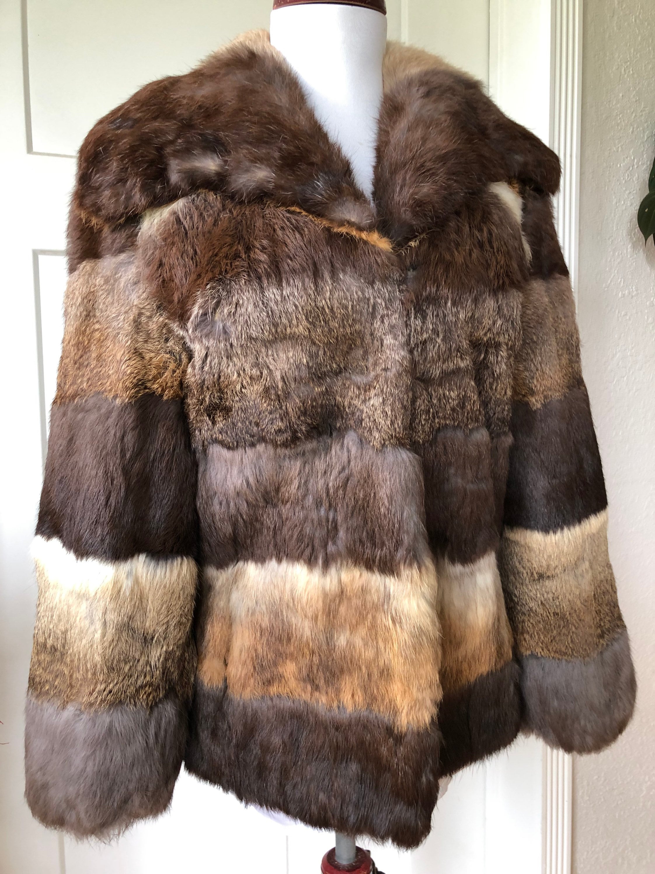 Vintage Rabbit Fur & Cashmere Coat, Authentic & Vintage