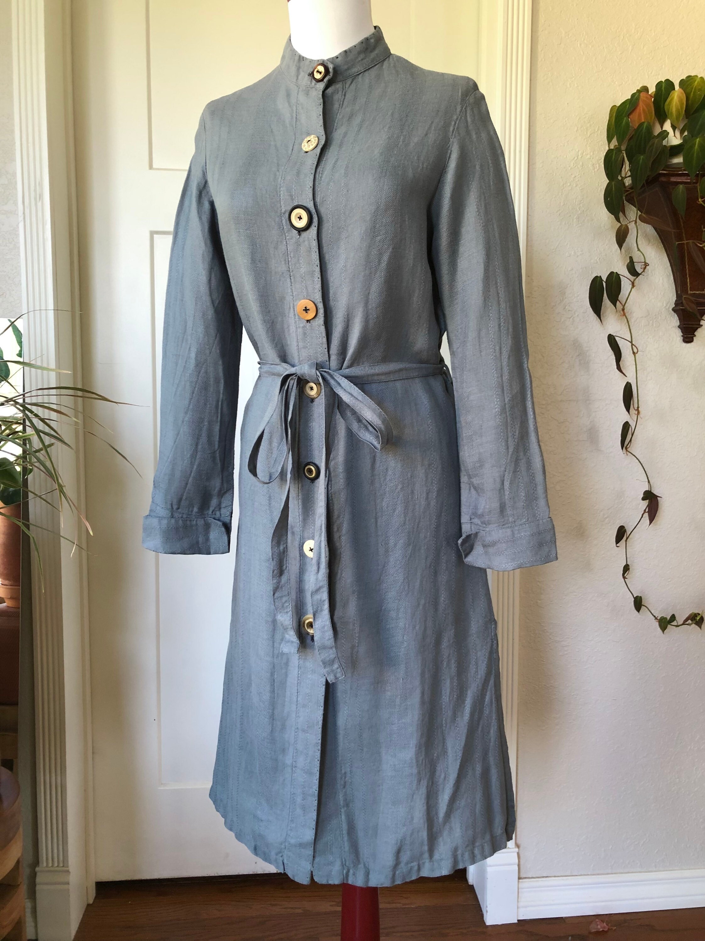 GEOFFREY B.SMALL／Organic Linen Long Coat GEOFFREY B.SMALL／Organic Linen Long Coat