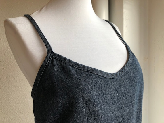 Louis Vuitton Indigo Blue Denim Crop Top Indigo. Size 40