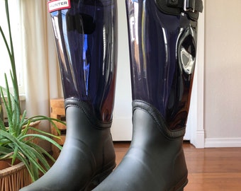 Clear hunter rain boots sale