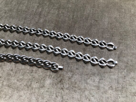 1960s Steel Bubble Chunky Bold Chain Link Jewelry… - image 9