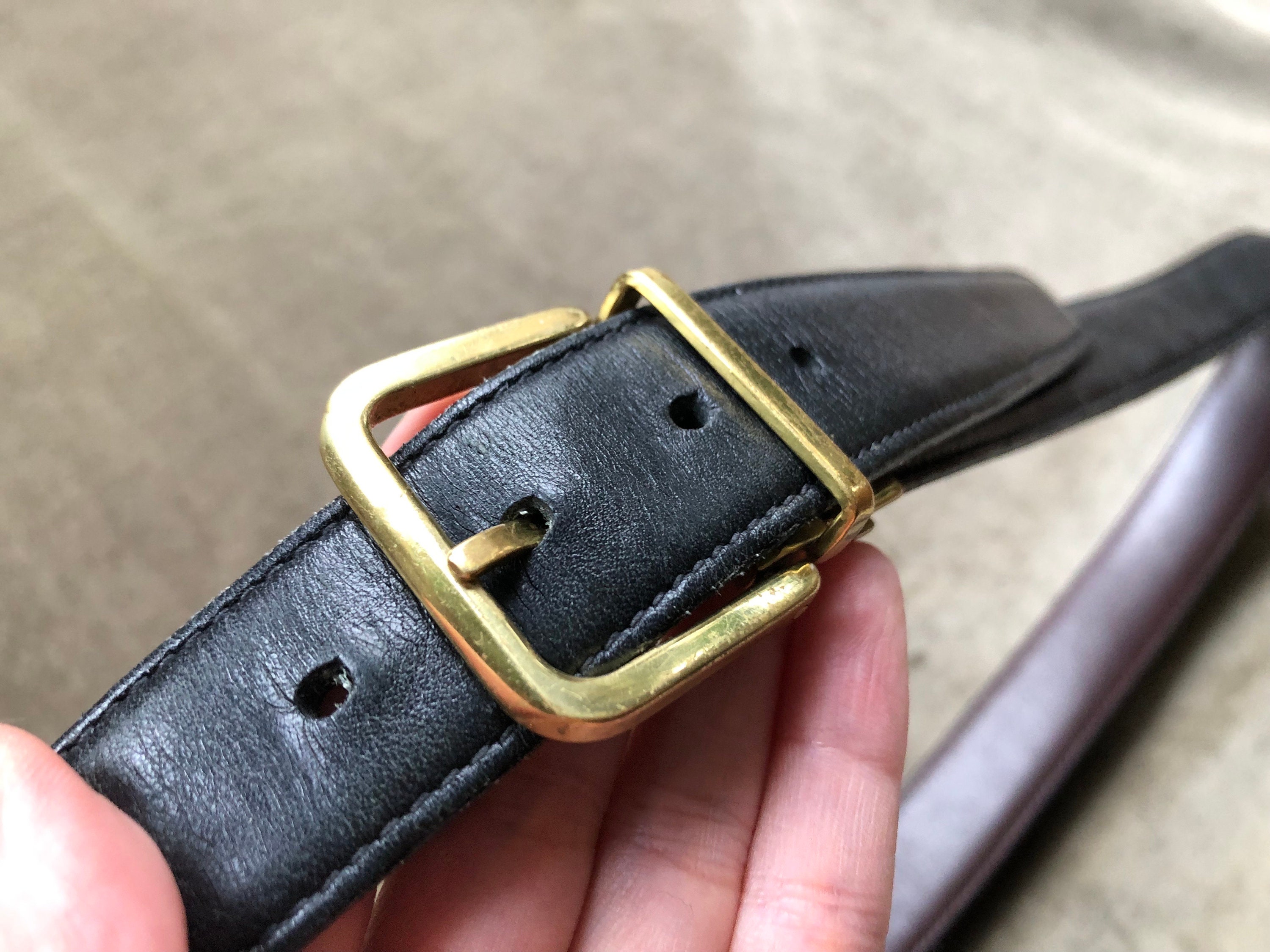 国内外の人気 80s 70s Retro Belt Trouser Leather Reversible Brown Black 小物