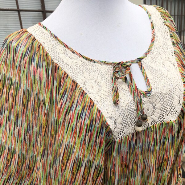90s Etro blouse | Vintage Paisley Print Buttoned Down Shirt| Maximalist Cotton blend blue and brown design