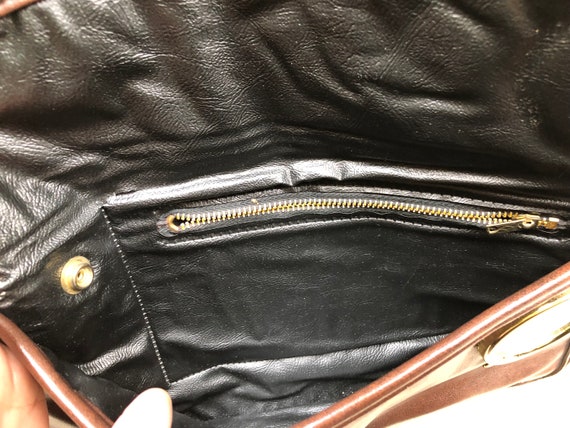 1960s 70s Built In Compact Mirror Retro Mod Faux … - image 8