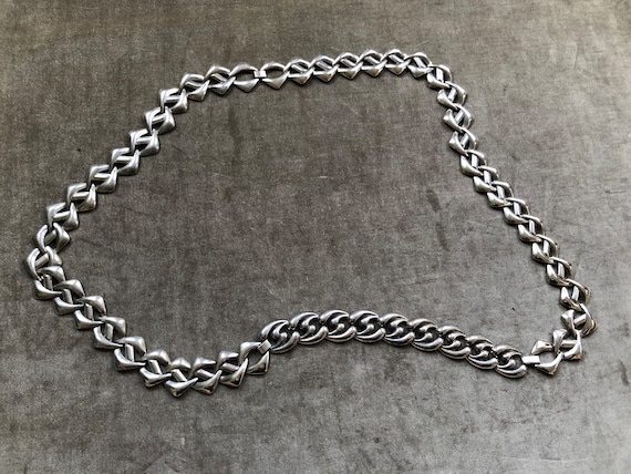 1960s Steel Bubble Chunky Bold Chain Link Jewelry… - image 2
