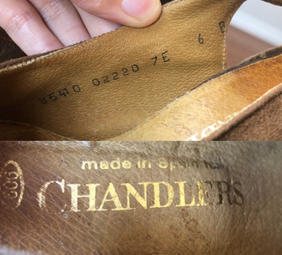 70s Brown Suede Leather Peeptoe Platform Sandals … - image 9