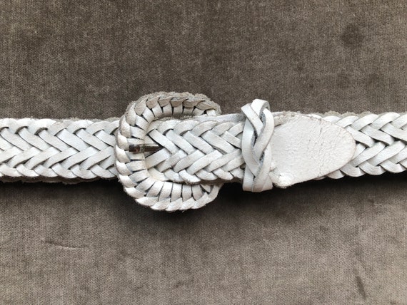 Woven White Leather & Cord Belt WOVEN LEATHER BELT | Lucky Brand main image 2
