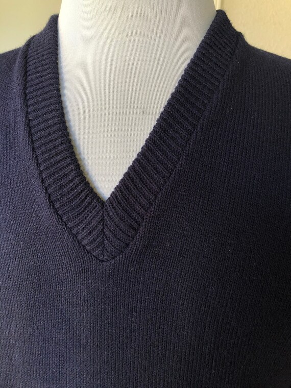 1970s 80s San Francisco Knitting Mills Dark Navy Blue… Gem