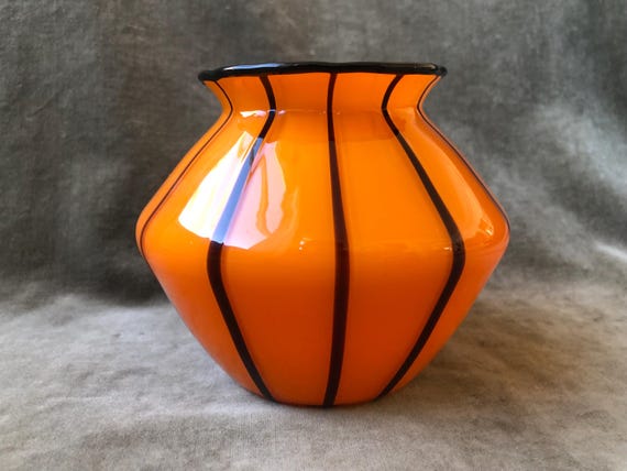 Antique 1914 Loetz Michael Powolny Bright Orange Blown Tango