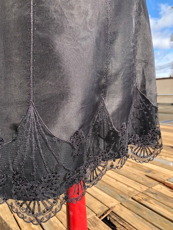 Sheer Silk Black Shimmery Voile Organza Spaghetti… - image 7