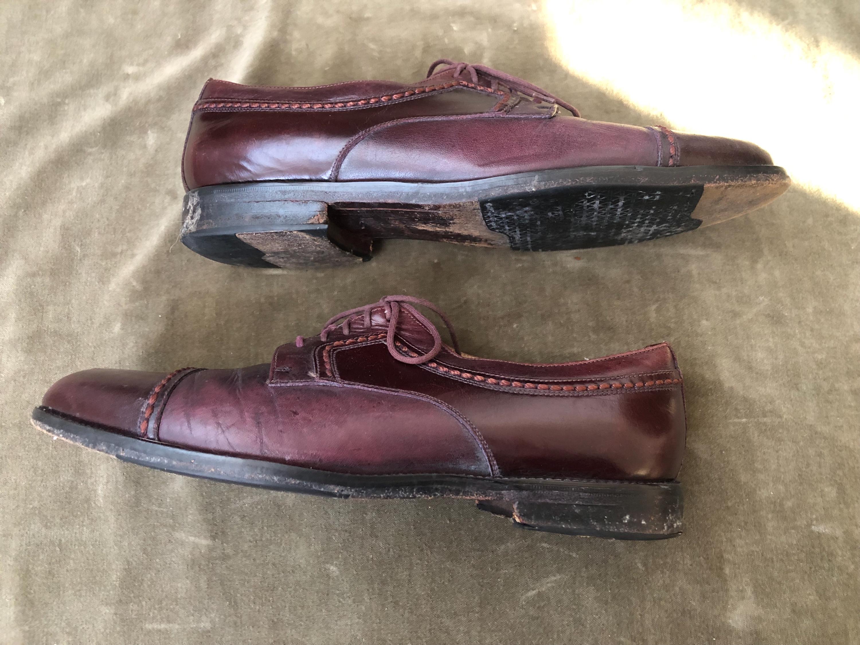 Johnston & Murphy Pantera Plum Purple Burgundy Cap Toe Mens  display picture 1