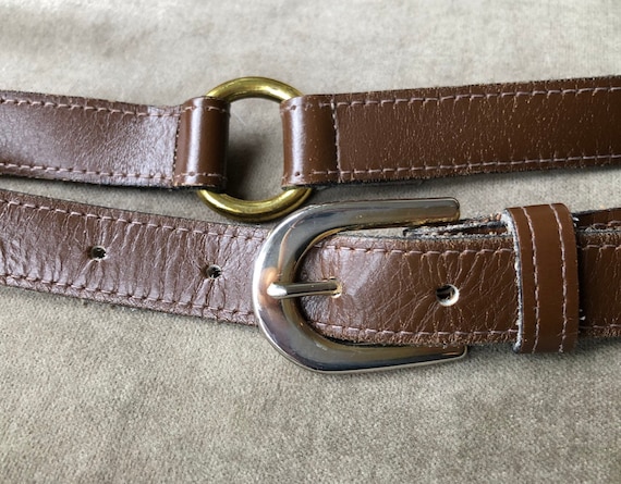 60s 70s vintage leather belt W29〜W34 Vintage 60s & 70s Style Leather Belt — The Cause Closet