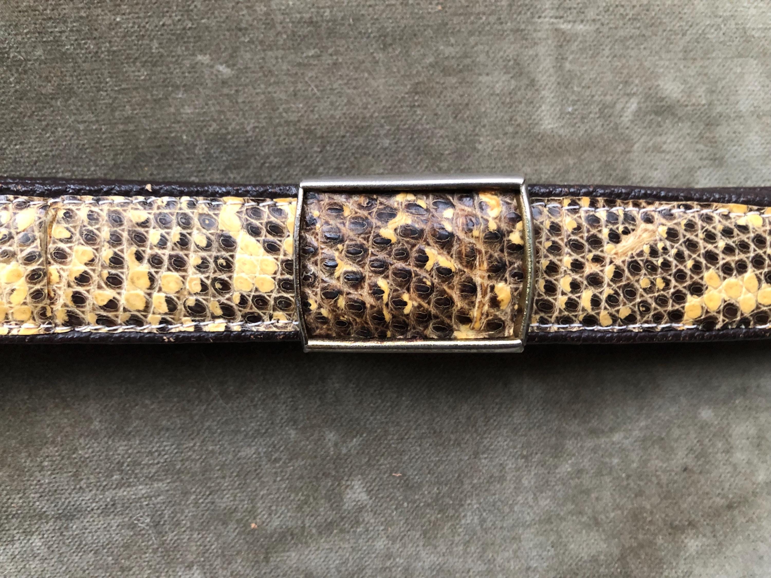 Tan Snake Skin Belt - Etsy