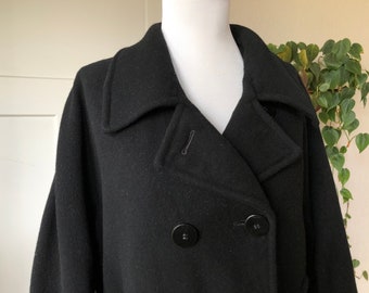 Pure Cashmere 1950s 60s Vintage Double Breasted Short Jacket Peacoat Coat Womens sz M vintage blazer 50s 1960s ~AS IS~