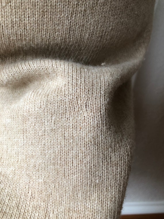 80s Wool Knit Midi Mid Length Sweater Skirt Back … - image 7