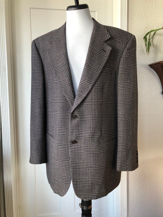 Vintage Mens Valentino Uomo Wool Glen Urkquhart P… - image 5