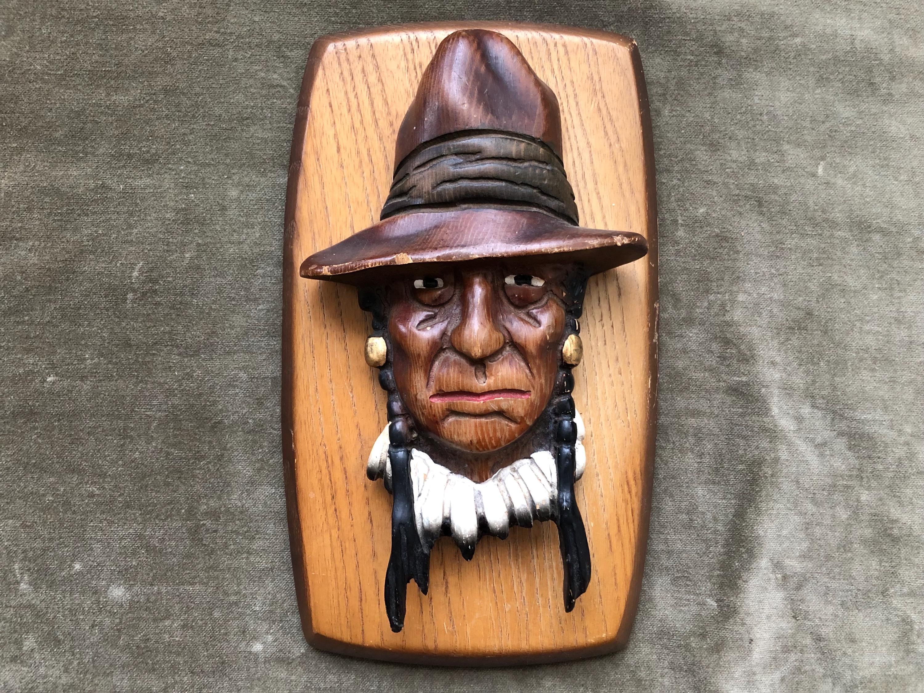 Native american wood hanging carving - Etsy 日本