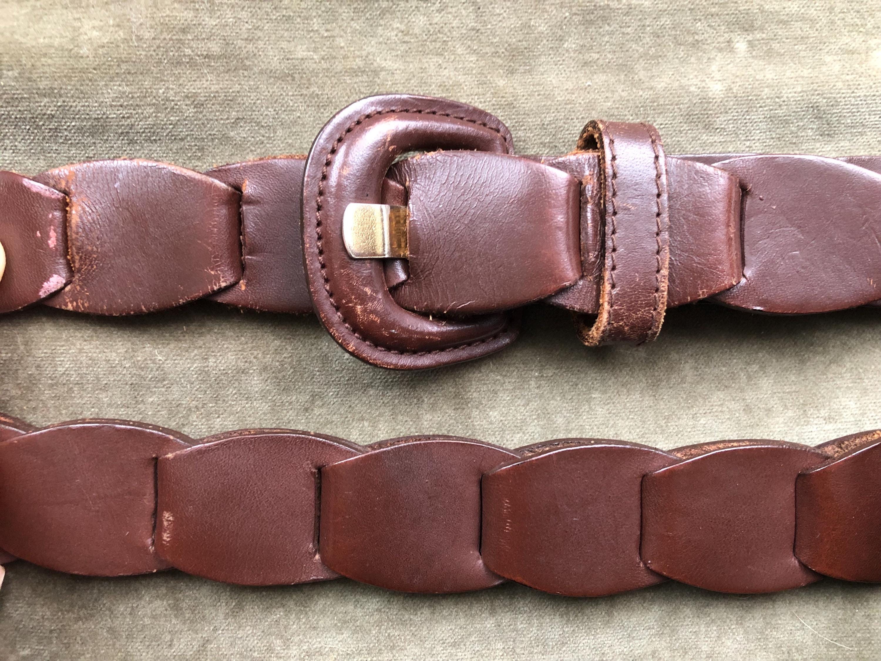 Ginnie Johansen Brown Leather Belt Sz 26S Western Rodeo Cowgirl Girl main image 4