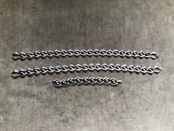 1960s Steel Bubble Chunky Bold Chain Link Jewelry… - image 4