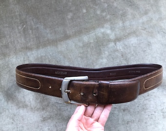 60s 70s Thick Wide Brown Smooth Soft Heavy Duty Glove
