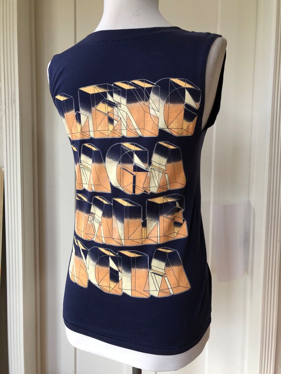 Auth BALENCIAGA T's Graphic Logo Back Silkscreened
