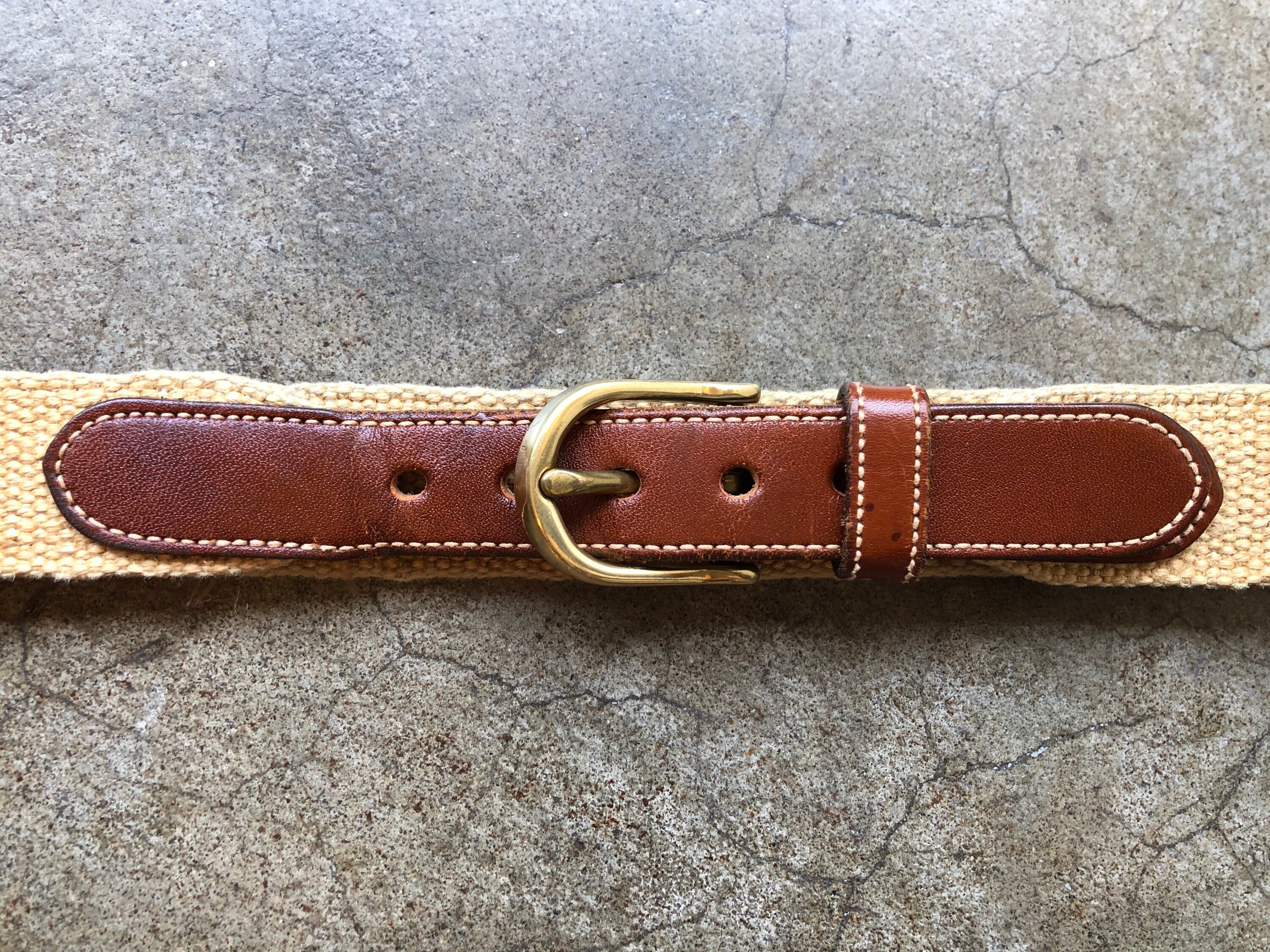 Vintage Dooney & Bourke Belt Womens 30 Red Brown Leather Brass Buckle Casual Dooney & Bourke Stretch Belts for Women | Mercari main image 4
