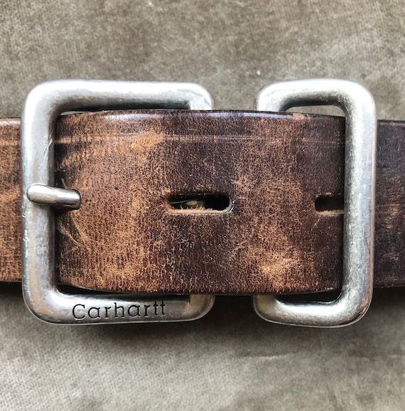 Carhartt WOMEN'S Sz XL (45in) Casual Rugged Leather Belt Tan
