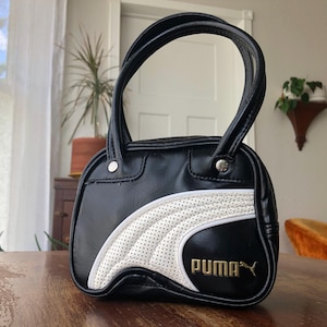 PUMA 80s ヴィンテージボストンバッグ ブラック/ホワイト Vintage Puma Bag - Etsy