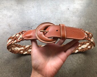 VINTAGE Leather Shop Belt Woven Cord 80s Vogue Avant-garde High Fashion Large THE ROW Cord woven leather belt | NET-A-PORTER main image 4