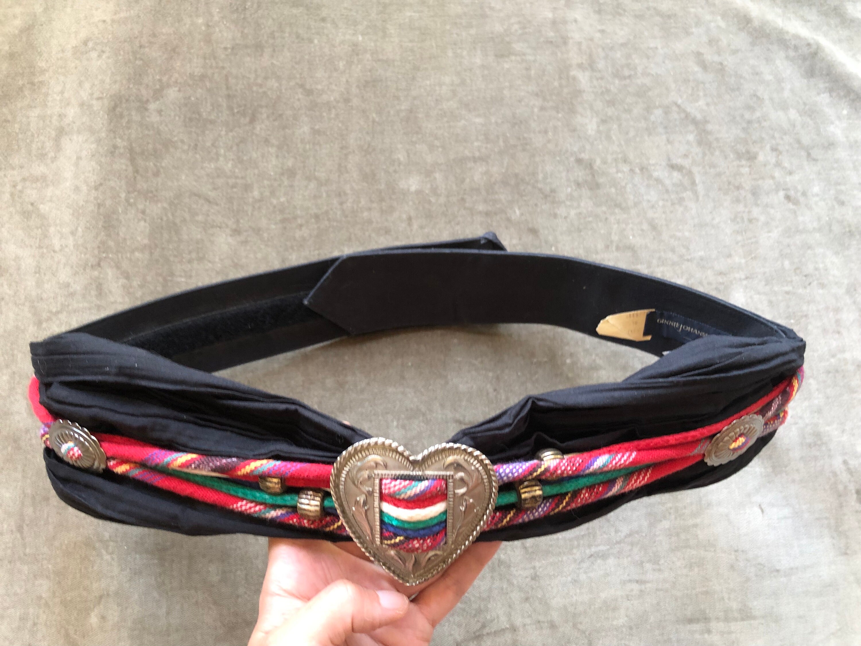 Legends collection 90s Southwestern black leather belt (no buckle) boho 90s Braided Black Leather Belt: Boho Woven Trouser Belt  main image 3