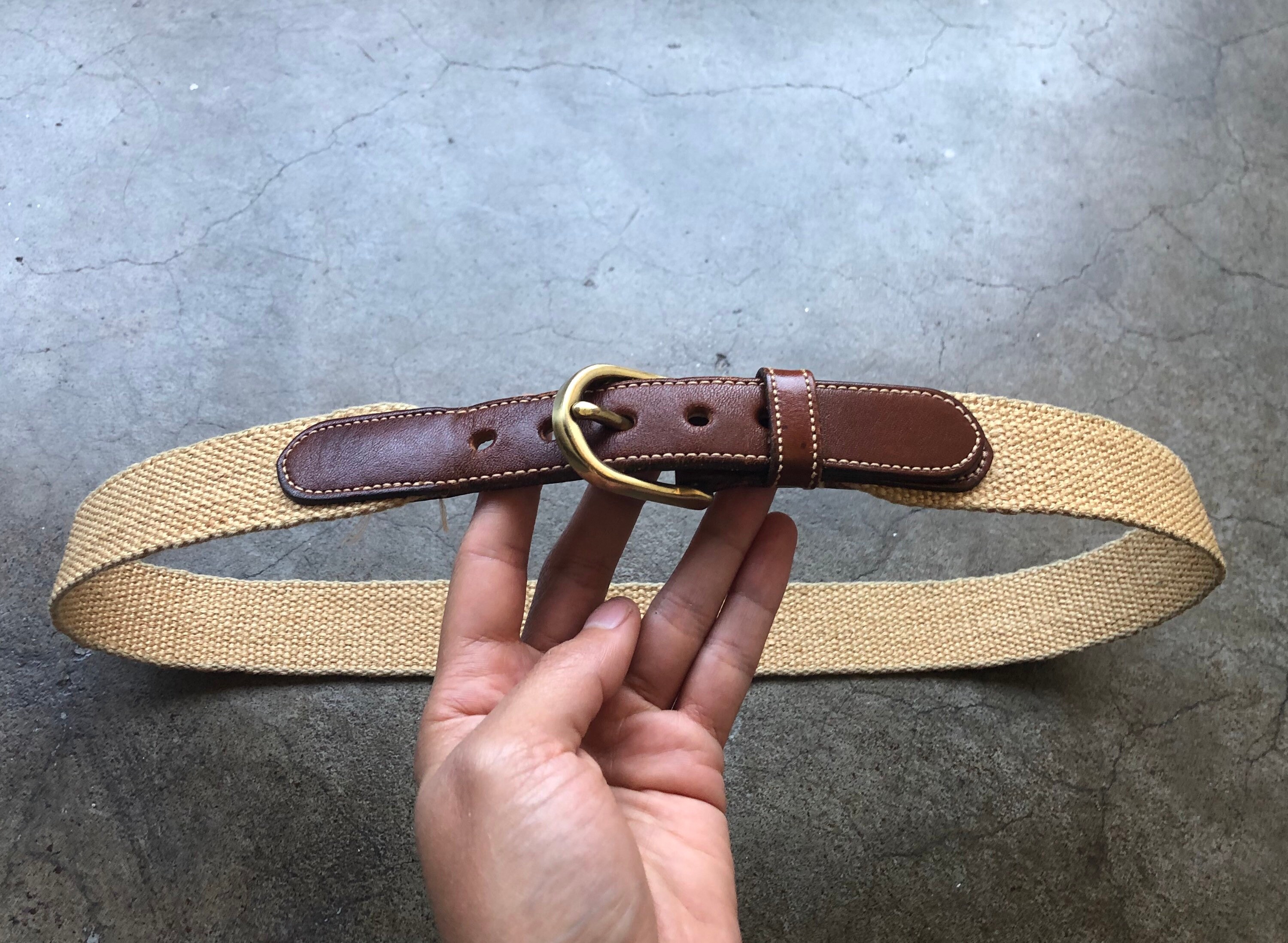 Dooney & Bourke Navy Blue and Tan Leather Men’s Belt with Brass Buckle Dooney & Bourke Belt - Etsy main image 3
