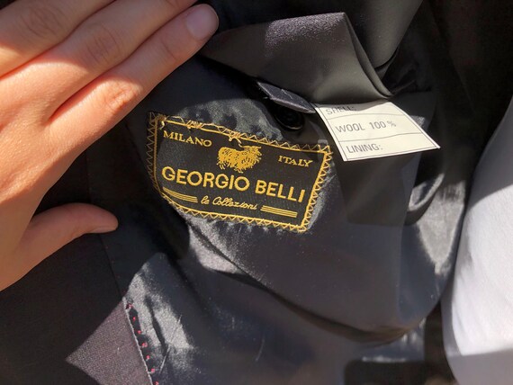 Vtg Georgio Belli Light Weight Italian Wool Woven… - image 8